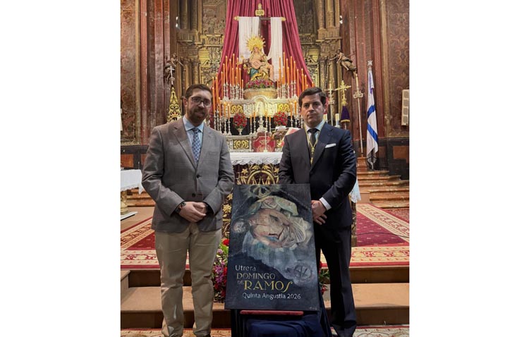 El utrerano Paco Caro García, autor del cartel del Domingo de Ramos 2026 de la Quinta Angustia