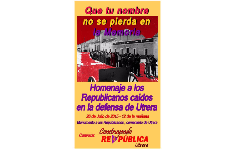 Homenaje en Utrera a los caídos por la República