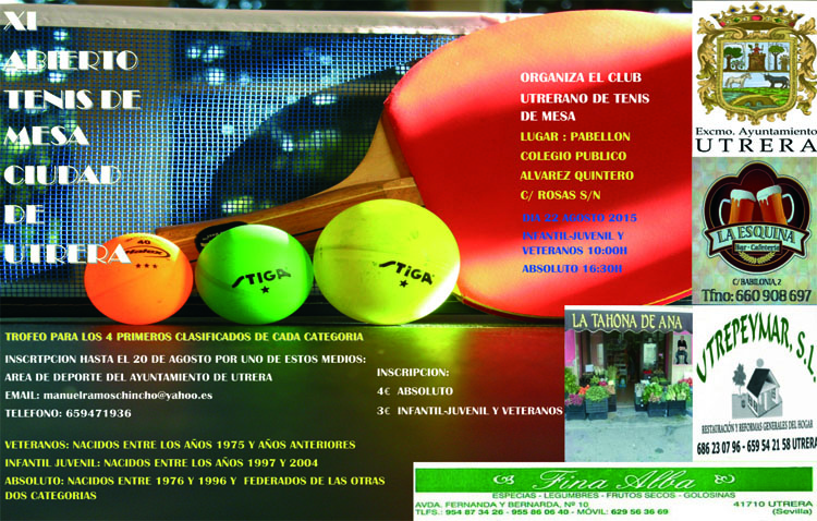Cartel de la actividad deportiva