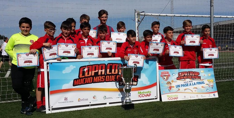 El alevín de la Escuela de Fútbol, en la fase final de la Copa Covap