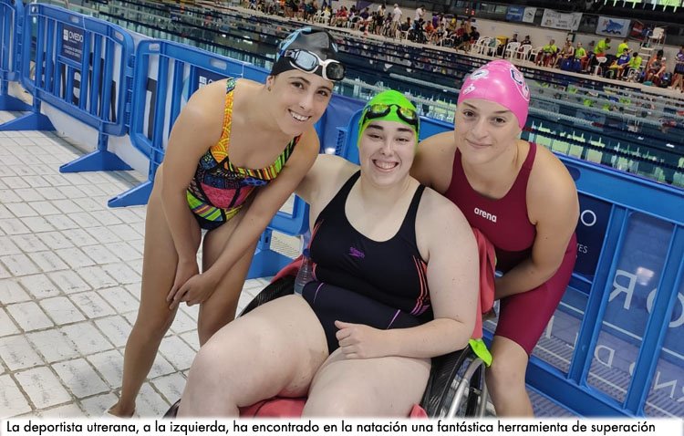 La utrerana Mercedes Rodríguez alcanza sus mejores resultados en el campeonato de España de natación adaptada