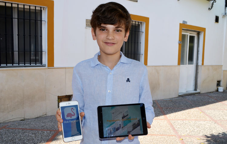 «Pink Flamingo», una red social para jóvenes creada por un utrerano de 13 años