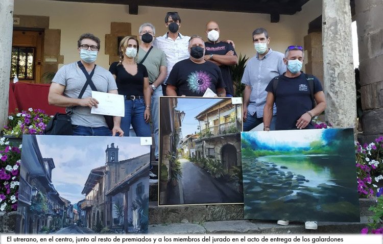 El utrerano Abraham Pinto se proclama campeón de un concurso nacional de pintura rápida celebrado en Cantabria