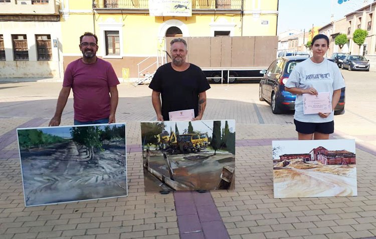 El artista utrerano Abraham Pinto logra un nuevo triunfo en otro certamen de pintura rápida