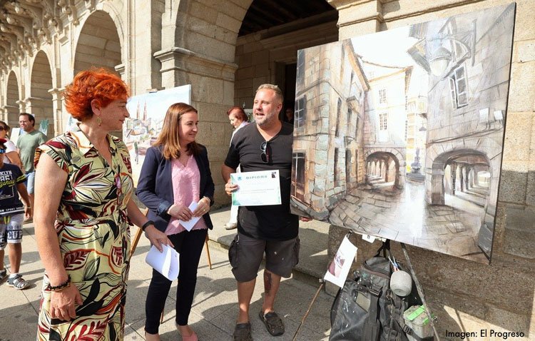 Otro primer premio para el utrerano Abraham Pinto, que continúa arrasando en los concursos de pintura al aire libre