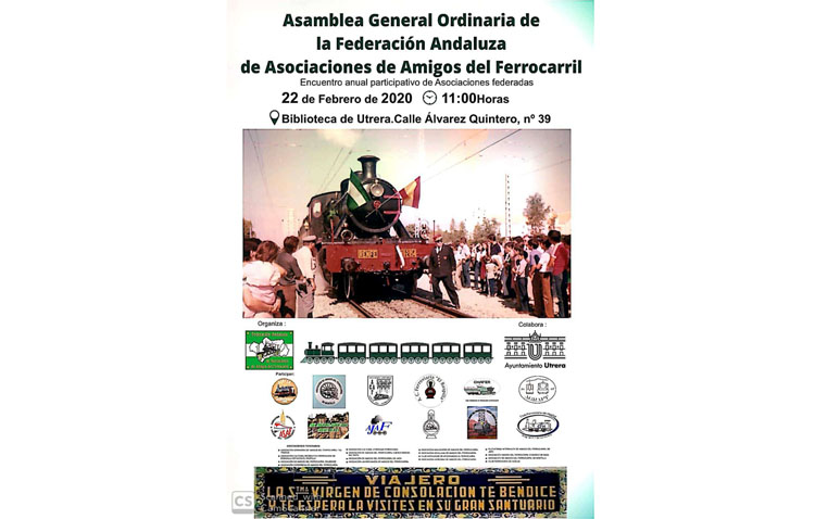 La ciudad de Utrera acogerá la asamblea de la Federación Andaluza de Asociaciones de Amigos del Ferrocarril