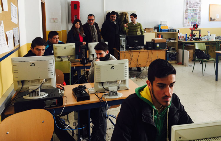 Visita del alcalde a los institutos José María Infantes y Ruiz Gijón