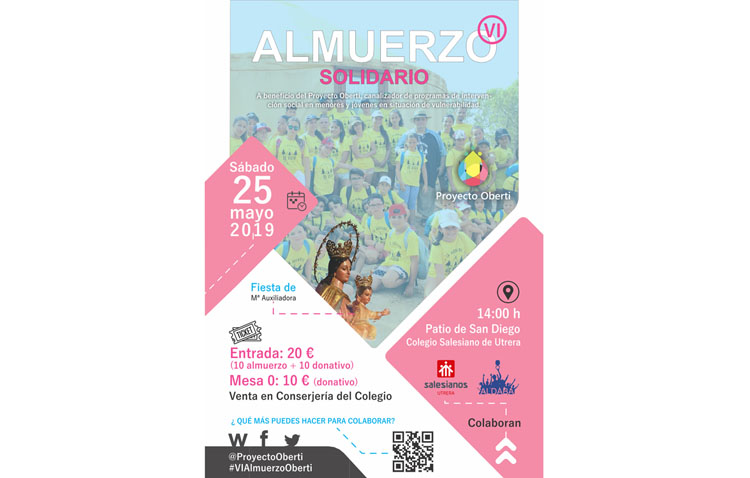Un almuerzo solidario a beneficio del proyecto «Oberti» a favor de niños en riesgo de exclusión social