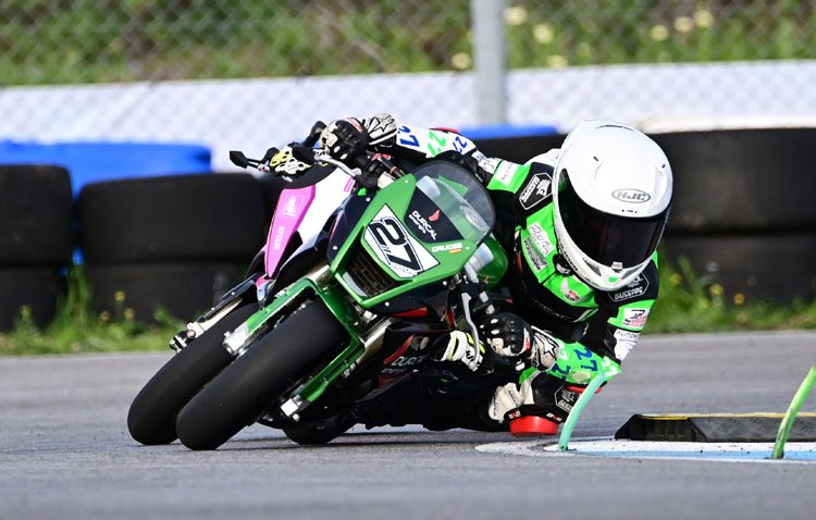 El piloto utrerano Álvaro Chichurri, líder provisional del Campeonato de Andalucía de la categoría MiniGP 110