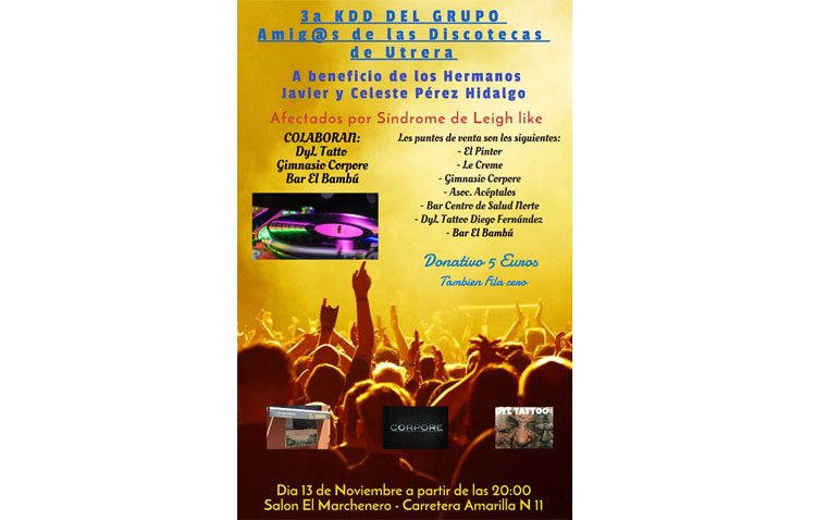 Música de los 70, 80 y 90 dan vida a la quedada solidaria del grupo ‘Amig@s de las discotecas de Utrera’