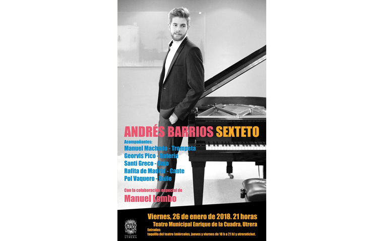 Concierto del pianista utrerano Andrés Barrios en el teatro
