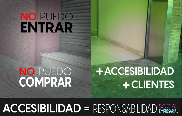 Una campaña de Apdis recuerda la próxima obligación de hacer los comercios accesibles a los discapacitados