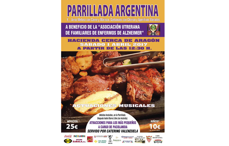 Parrillada argentina a beneficio de la asociación de familiares de enfermos de Alzheimer