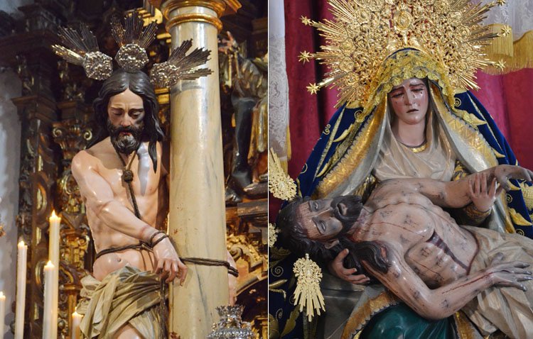 Veneraciones a los titulares de los Aceituneros y la Quinta Angustia