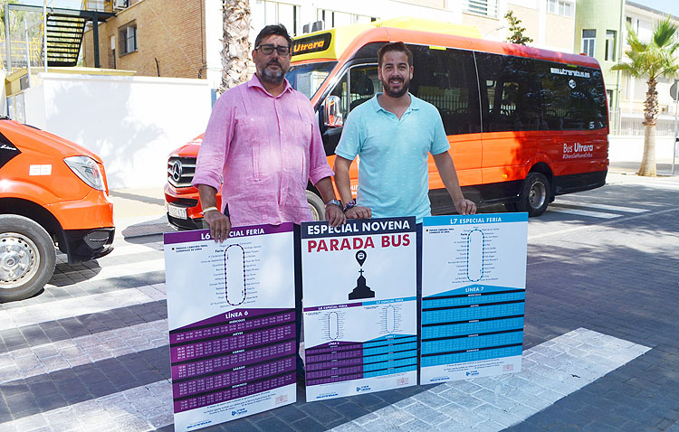 El transporte público de Utrera se refuerza durante la feria con autobuses urbanos especiales cada 20 minutos