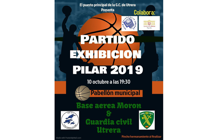 Un partido de baloncesto enfrentará a la base de Morón y a la Guardia Civil de Utrera