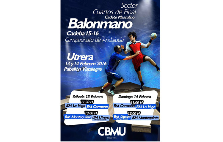 Utrera, sede de la primera fase del Campeonato de Andalucía de balonmano cadete masculino