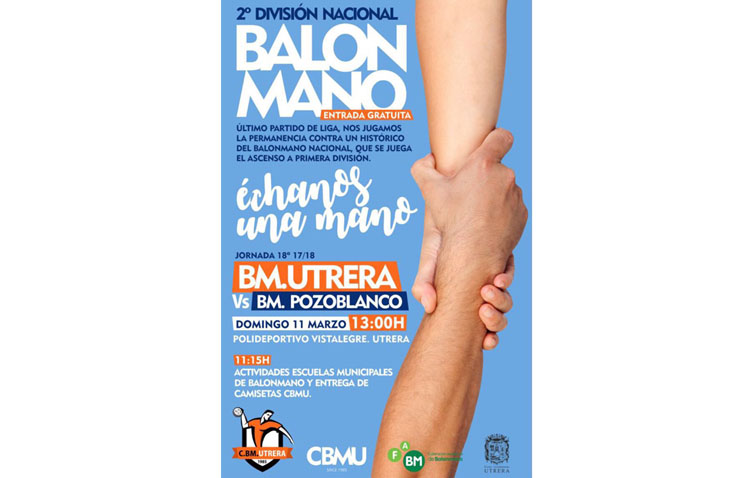 El Club Balonmano Utrera disputa un duelo vital para continuar en Segunda División Nacional