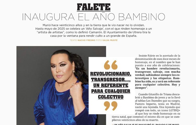 El ‘Año salvaje’ de Bambino, protagonista en la popular revista ‘Shangay’