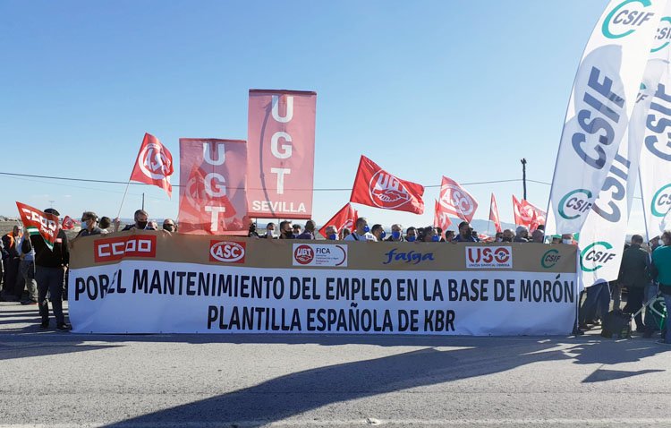 Utrera muestra su apoyo unánime a los trabajadores de la base de Morón ante la marcha de 800 marines a Italia