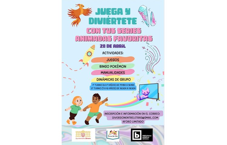 El programa ‘Diversión entre letras’ propone actividades en la biblioteca de Utrera relacionadas con las series infantiles