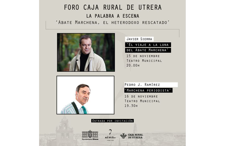 El escritor Javier Sierra y el periodista Pedro J. Ramírez, protagonistas de dos conferencias organizadas por Caja Rural de Utrera