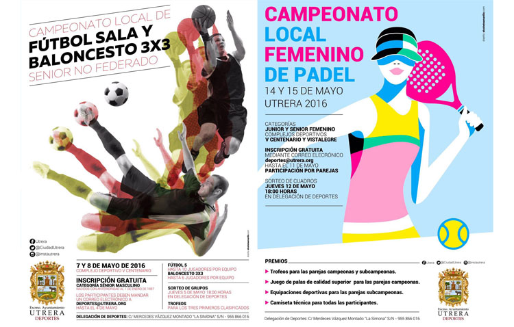 Campeonatos de fútbol sala, baloncesto 3×3 y pádel durante este mes en Utrera