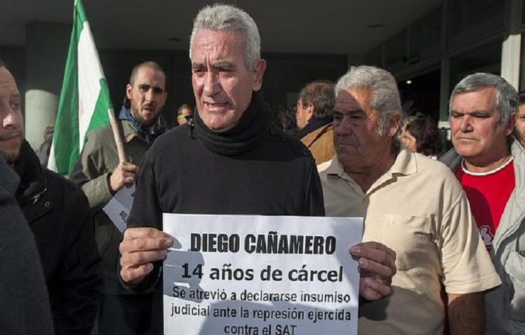 Detenido Diego Cañamero  por su relación con la ocupación de una finca militar de Osuna