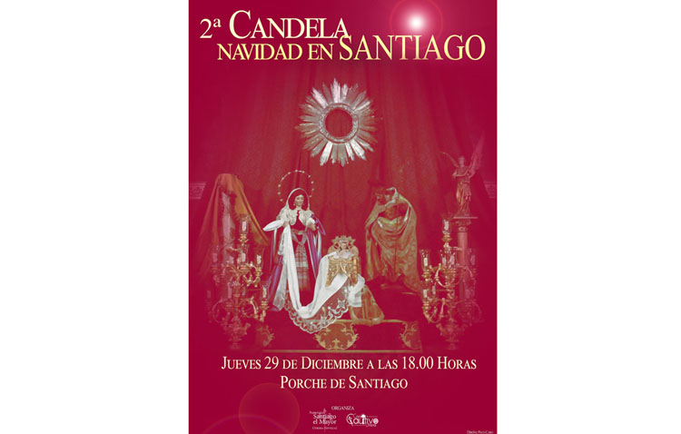 Candela navideña en la parroquia de Santiago