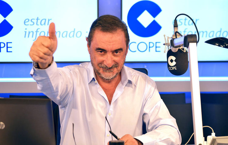 Carlos Herrera se convierte en el comunicador que más crece, con 2.432.000 oyentes en COPE