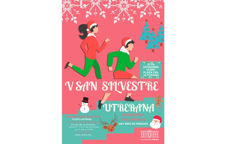 Deporte y diversión se dan la mano este viernes en Utrera para terminar el año con la carrera San Silvestre
