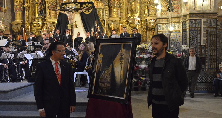 El Cristo del Perdón en la calle Rodrigo Caro, protagonista del cartel «Santuario 2015»