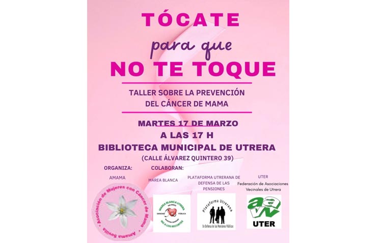 La biblioteca municipal acoge este martes 17 de marzo el taller ‘TÓCATE para que NO TE TOQUE’