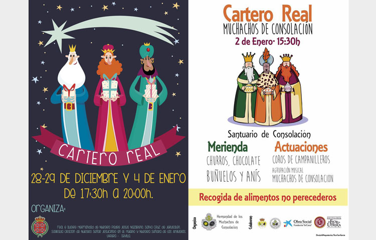 Los carteros reales visitan las hermandades de Utrera