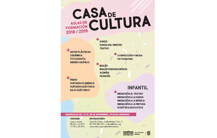 La Casa de la Cultura programa 22 aulas formativas para este curso