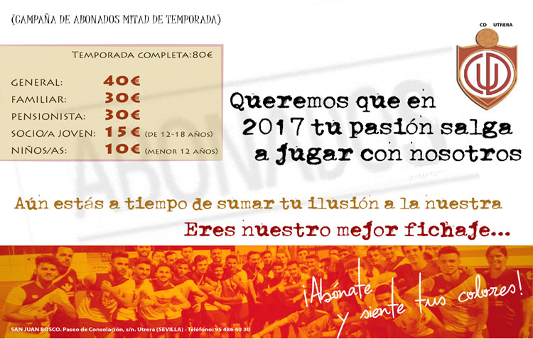 El C.D. Utrera pone en marcha su campaña de abonados