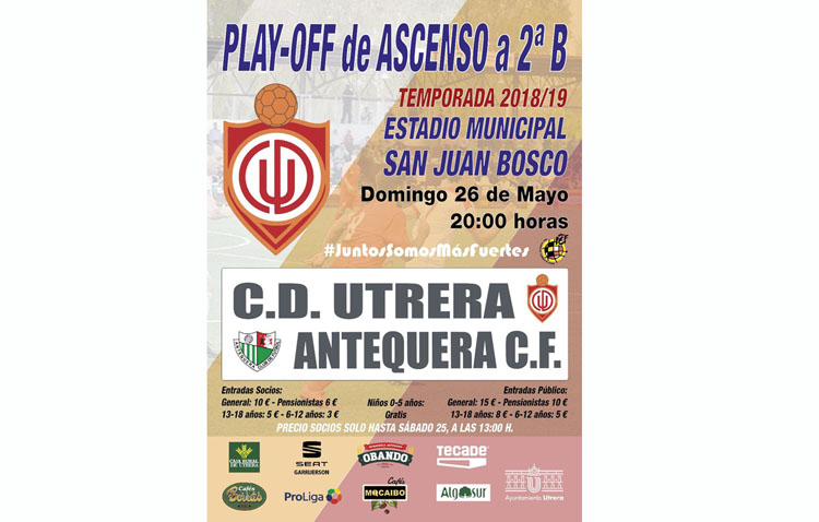 C.D. UTRERA – ANTEQUERA C.F.: Arranca el «play off» de ascenso a Segunda B