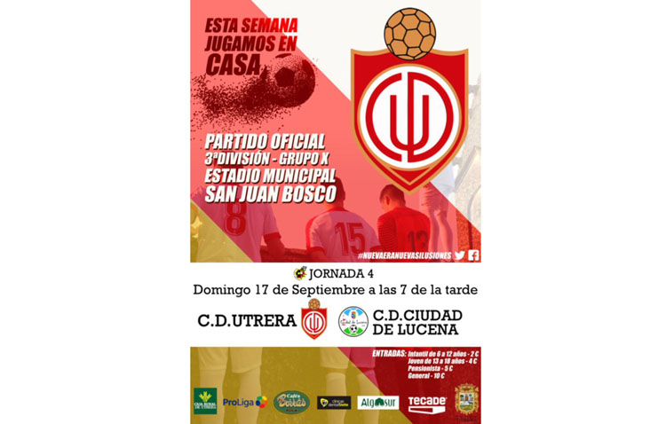 C.D. Utrera – Ciudad de Lucena: Partido para recuperar la moral
