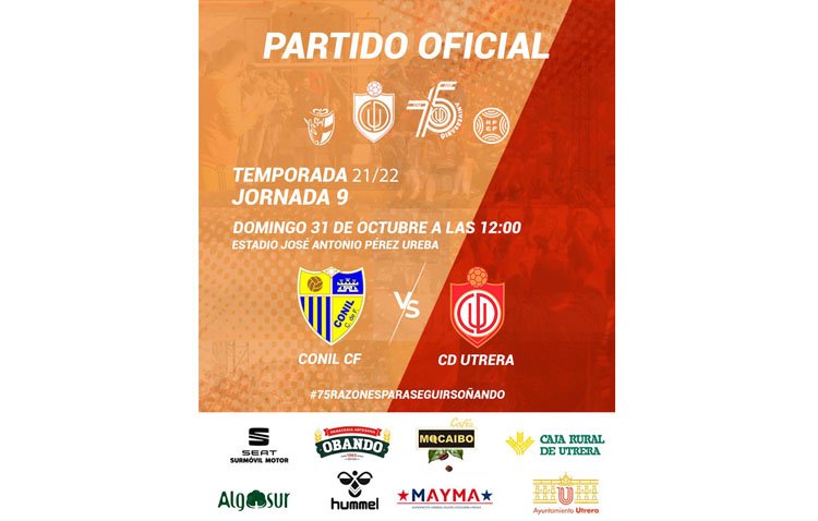 CONIL CF – CD UTRERA: El Utrera busca mantener el liderato