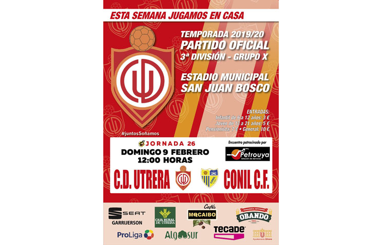 C.D. UTRERA – CONIL C.F.: Nueva oportunidad para recortar distancia con los puestos de play off