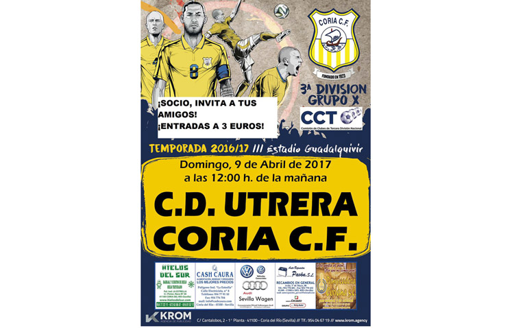 CORIA C.F. – C.D. UTRERA: Con los deberes hechos los utreranos lucharán por la Copa Federación