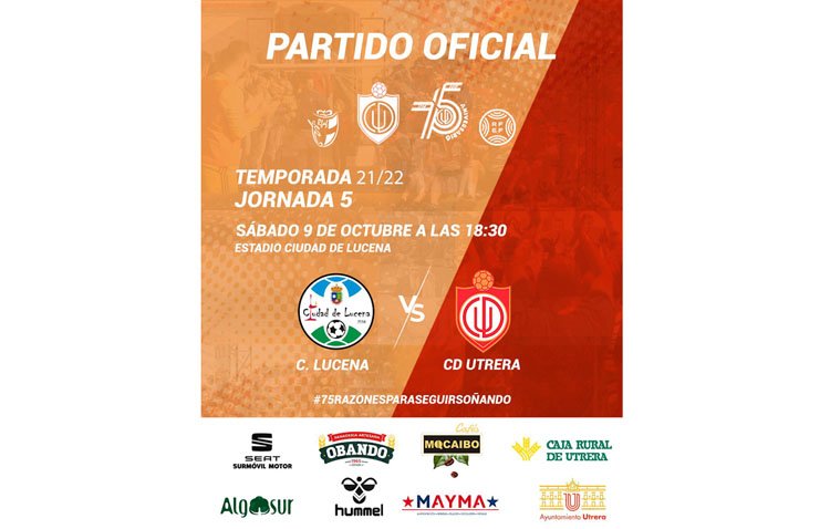 C.D. UTRERA – C.D. CIUDAD DE LUCENA: El Utrera busca prolongar la racha positiva