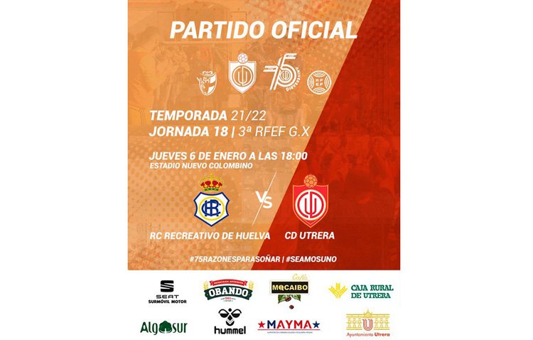 RECREATIVO DE HUELVA – C.D. UTRERA: El Utrera inaugura el año en el Nuevo Colombino