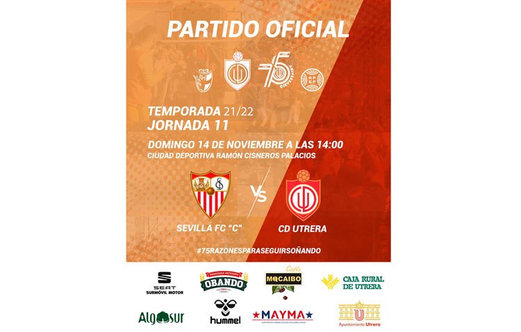 SEVILLA C – CD UTRERA: Un Utrera en racha desembarca en la ciudad deportiva ‘José Ramón Cisneros Palacios’