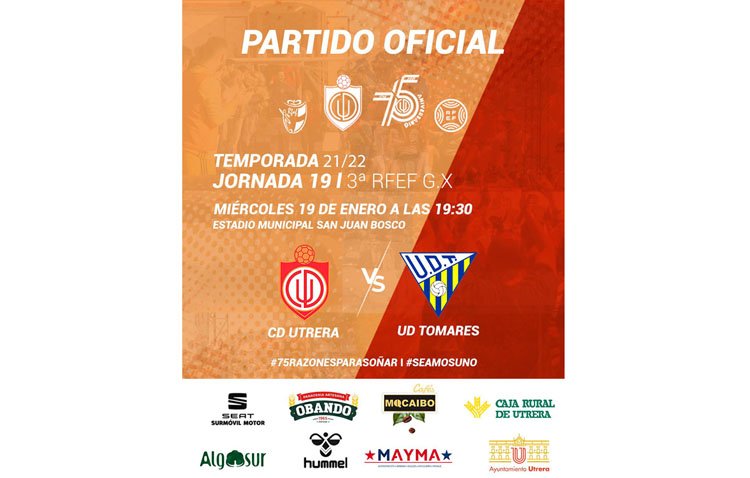 CD UTRERA – UD TOMARES: El Utrera regresa a su feudo para disputar el partido aplazado ante el Tomares