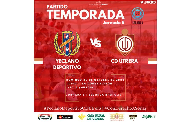 YECLANO DEPORTIVO – C.D. UTRERA: El conjunto blanquirrojo afronta con buenas sensaciones el encuentro en Yecla
