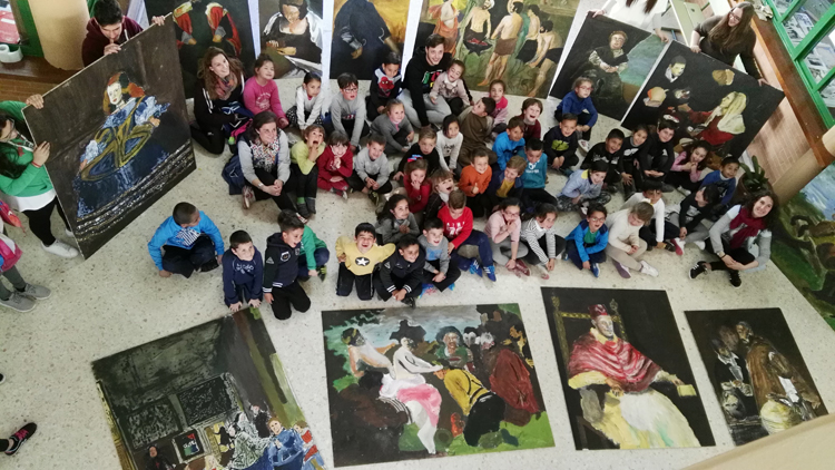 Los alumnos de Infantil del colegio Coca de la Piñera descubren a Velázquez (IMÁGENES)