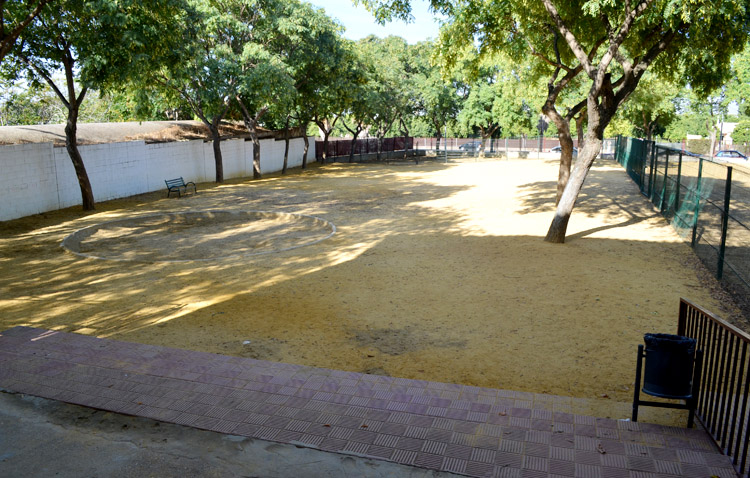 El PP de Sevilla reclama a la Diputación que arregle el patio del colegio La Fontanilla para acabar con las pulgas