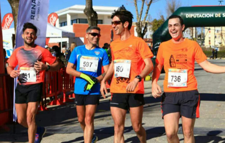 Atletas del Club Deporteando Utrera, presentes en el «V Gran Fondo Guadiamar» y en el «EPD medio Maratón Sevilla»