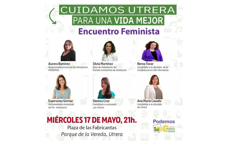 La coalición de izquierdas organiza un mitin feminista en Utrera